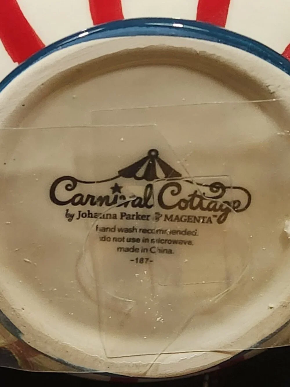 Johanna Parker & Magenta Carnival Cottage Patriotic Uncle Sam Ceramic Teapot